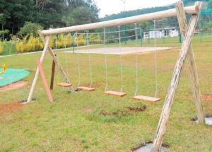 Balanço Quádruplo Tronco de Eucalipto