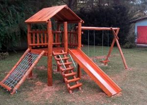 Casinha do Tarzan com Balanço Duplo