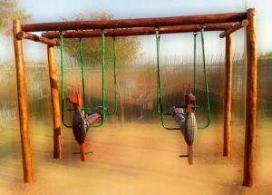 Balanço Duplo Cavalinho para Playground