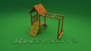 Casinha de Madeira para Playground - CASINHA COTIA