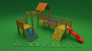 Casinha de Madeira para Playground - CASINHA FRANCA