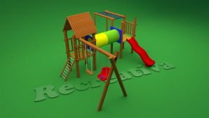 Casinha de Madeira para Playground - CASINHA LORENA