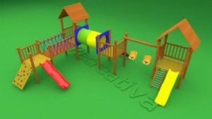 Casinha de Madeira para Playground - CASINHA PINDORAMA
