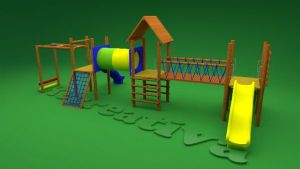 Casinha de Madeira para Playground - CASINHA UBATUBA